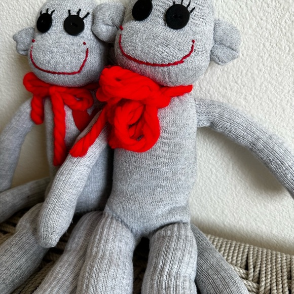 Custom sewn sock monkeys X 2 - Picture 6 of 7